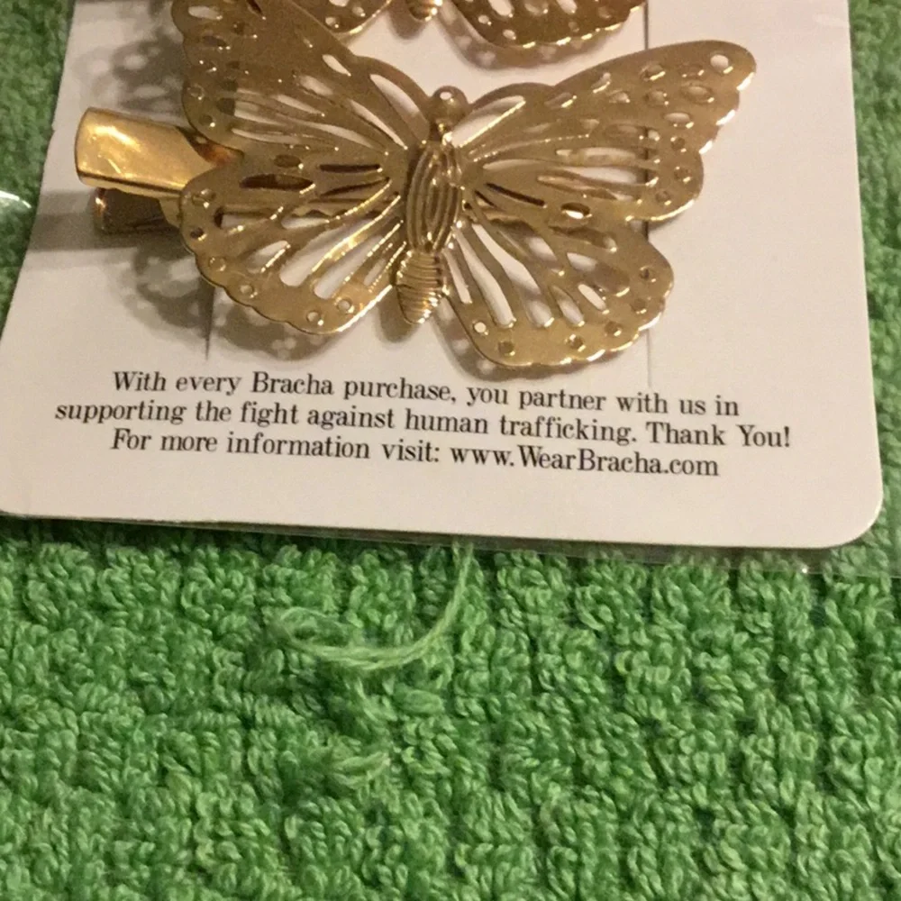 NIP Monarch Gold Hair Clip Set - Picture 4 of 4